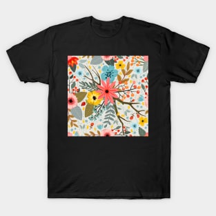 Artistic Painted Pattern of Flowers T-Shirt